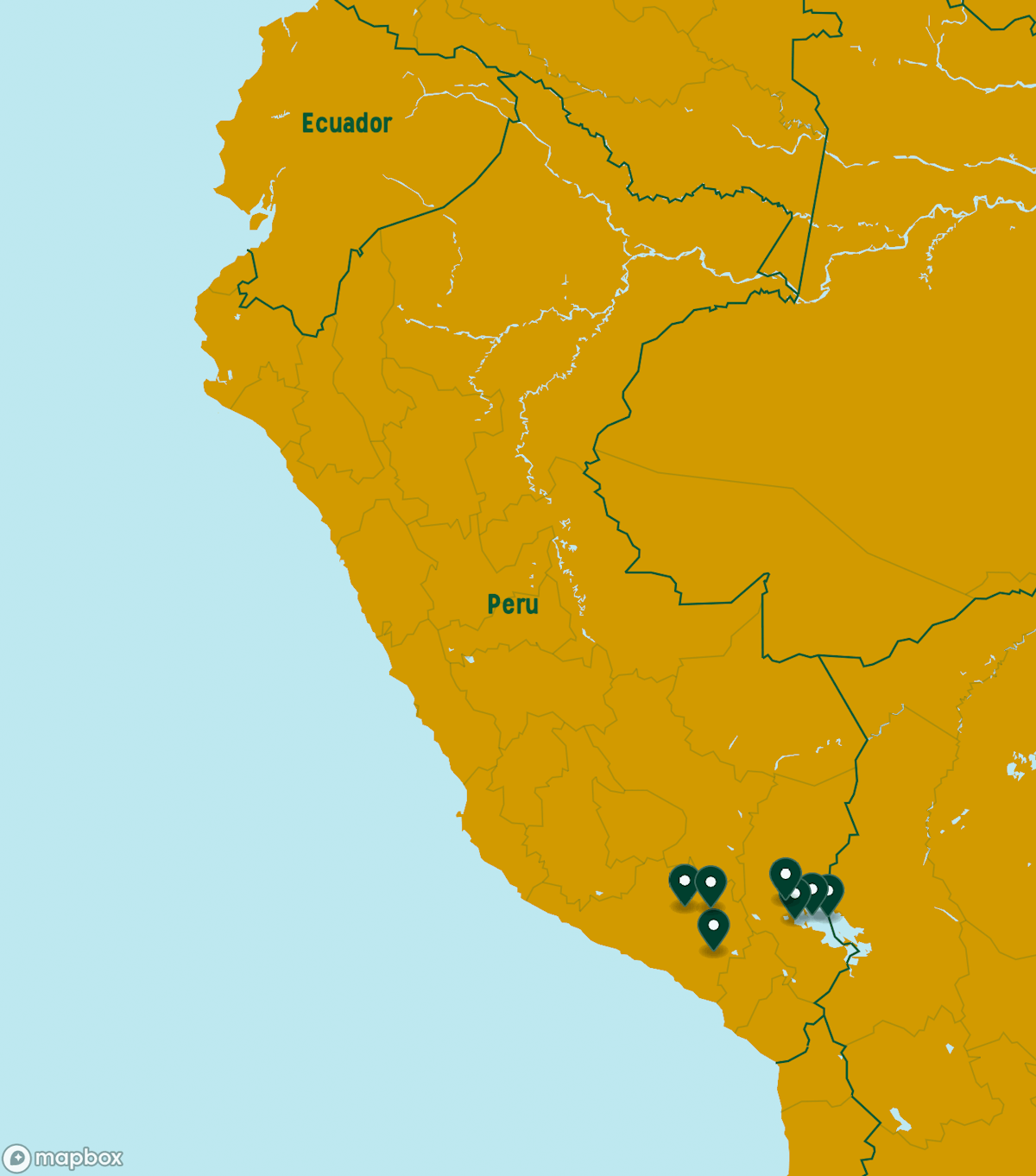Peru Destinations Map