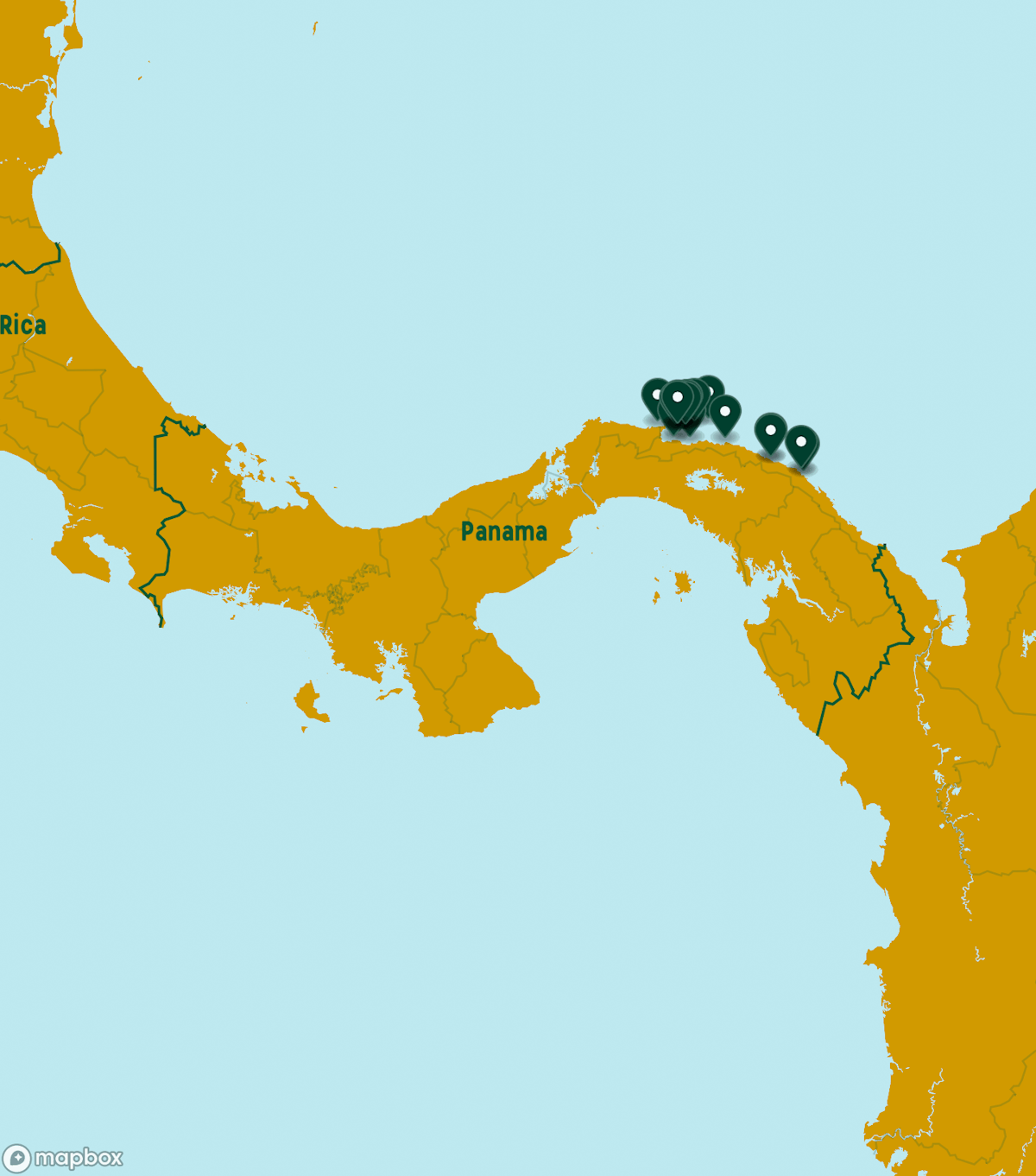Panama Destinations Map