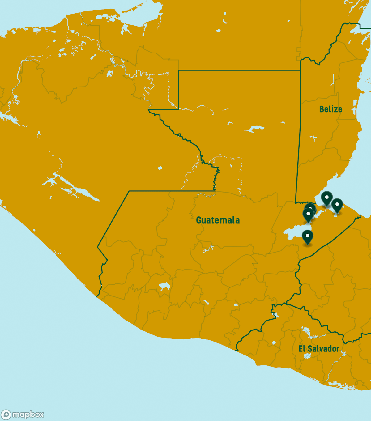 Guatemala Destinations Map