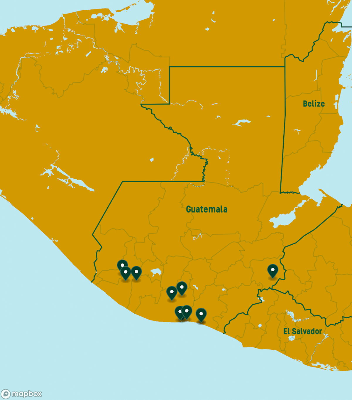 Guatemala Destinations Map