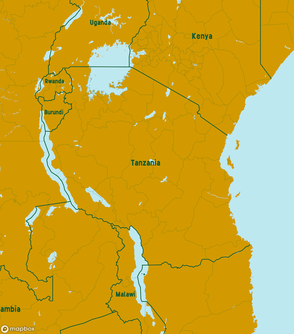 Tanzania Destinations Map