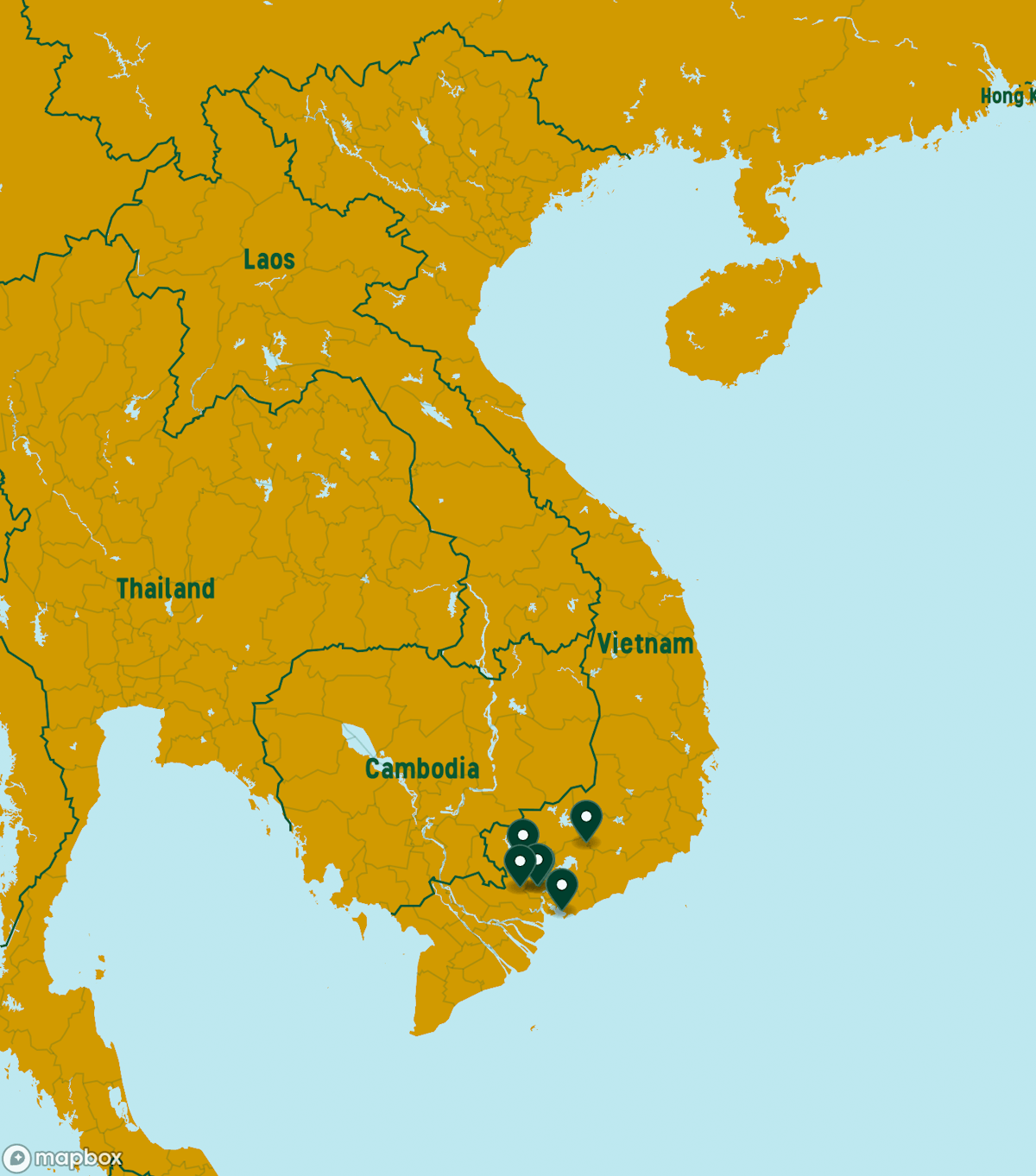 Vietnam Destinations Map