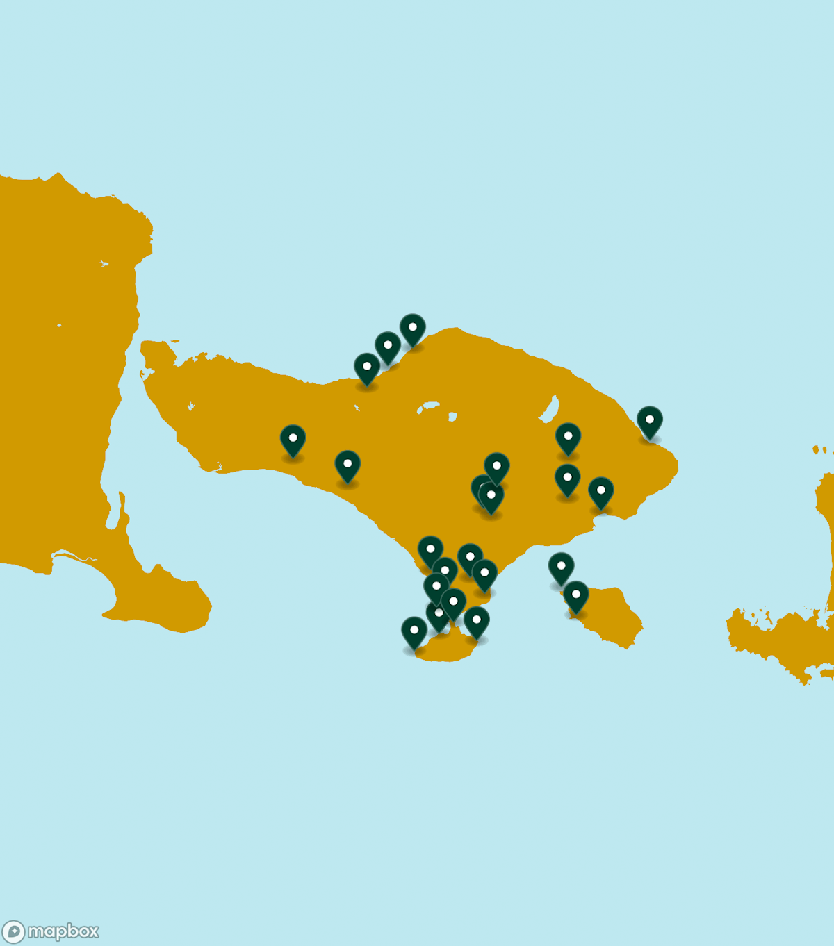 Indonesia Destinations Map