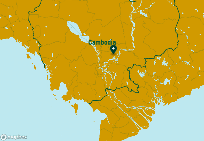 Mekong Delta Cruise between Vietnam and Cambodia Map Preview